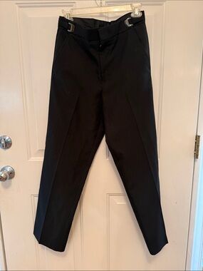 28b Black Dress Trousers - Tailored Fit   Tuxedo pants with satin strip